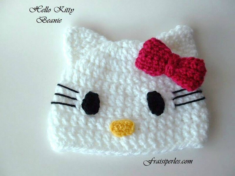 tricoter une echarpe hello kitty