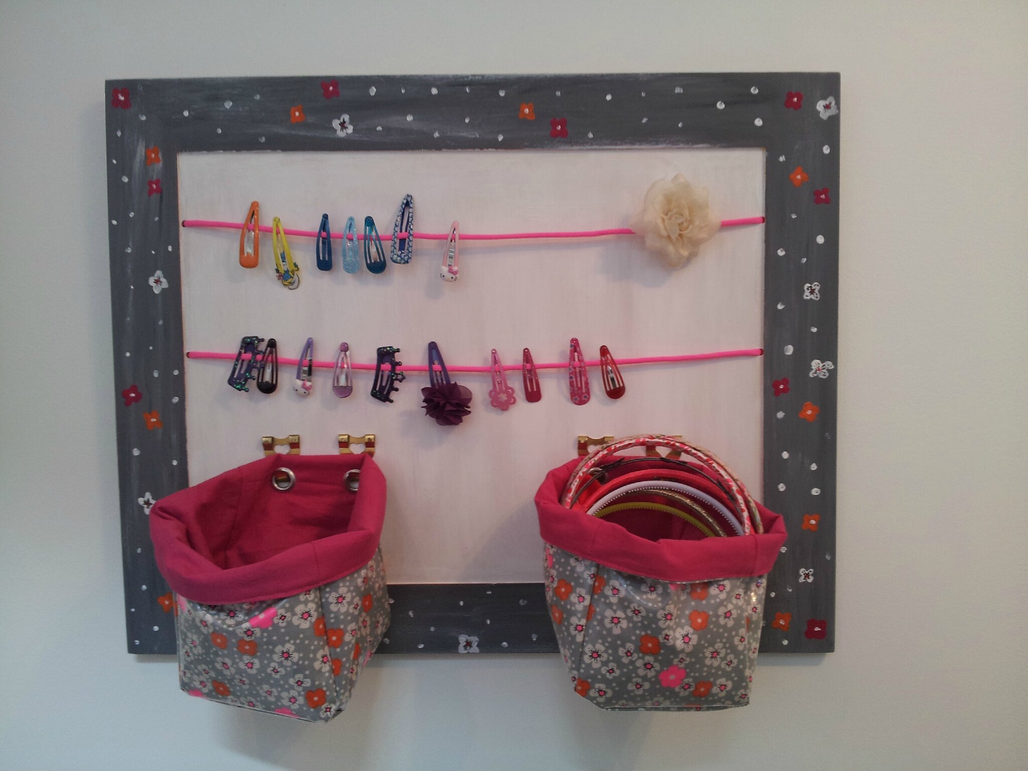 Un tableau à barrettes! pour un sourire et des yeux qui pétillent...