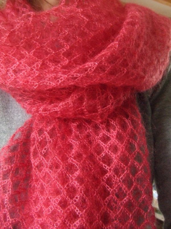 tricoter une echarpe mousseuse
