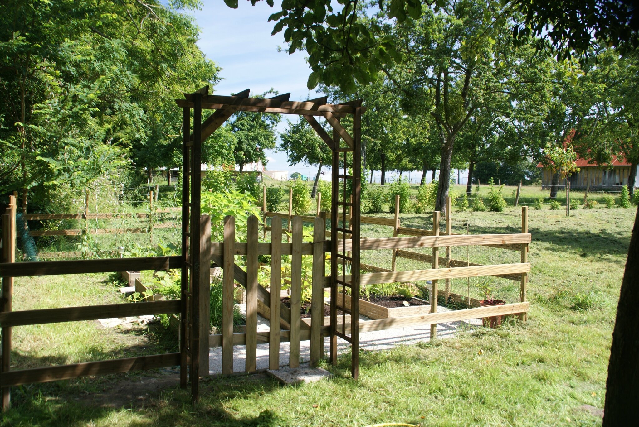 clôture bois fait maison