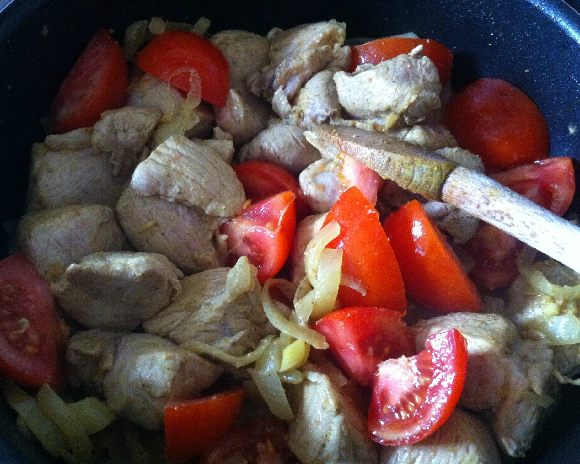 Saut De Porc Aux Tomates Oignons Et Curry Recettes De Cuisine Pour