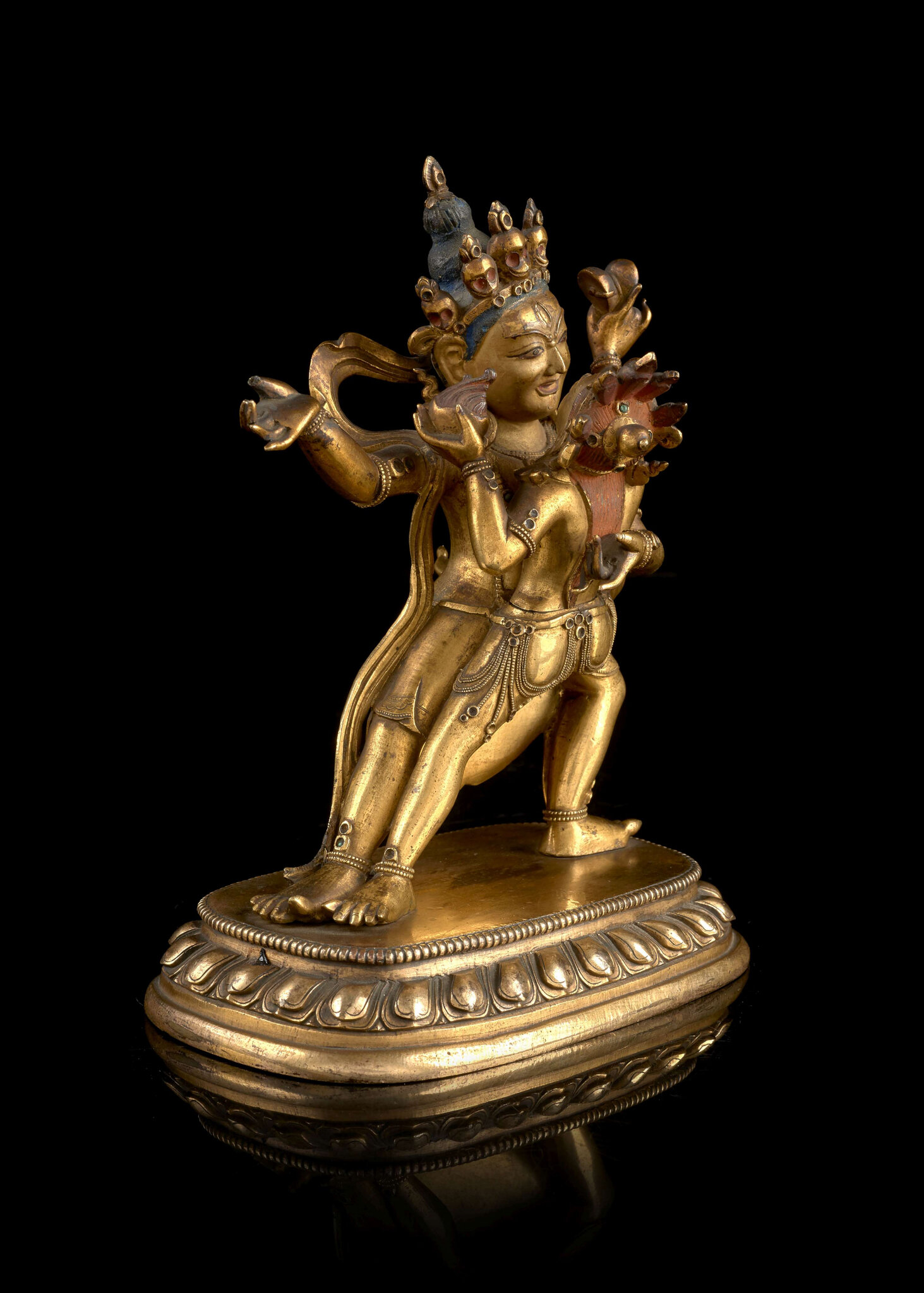 A Gilt Bronze Figure Of Avalokitesvara Jinasagara And Consort Tibet