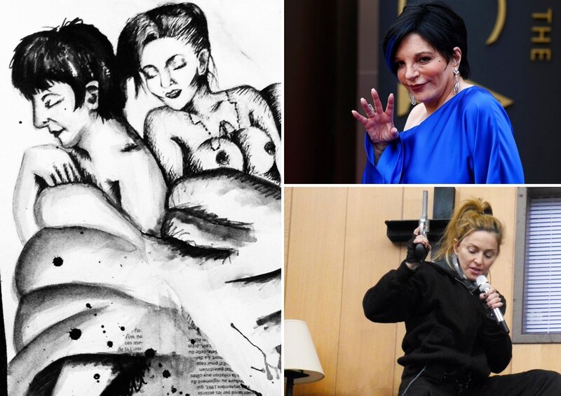 Zoom dessin Minnelli + Madonna