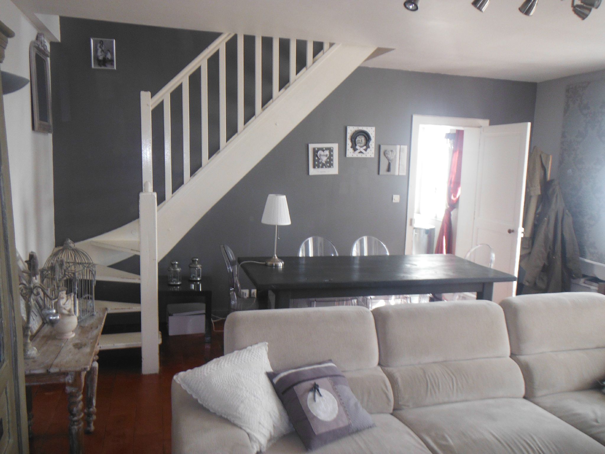 Chambre blanc et aubergine: chambre coucher adulte. comment ...