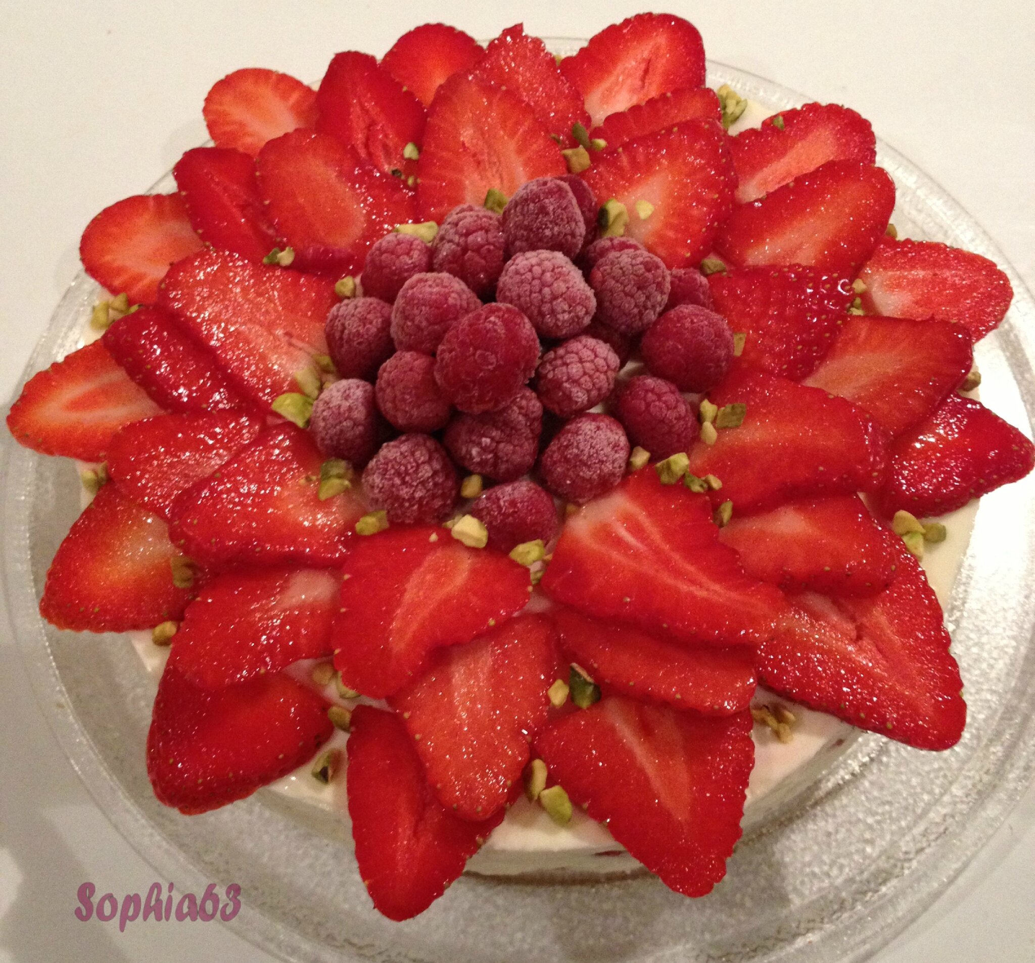 Cheesecake framboises, fraises et pistaches ma passion, ma ...