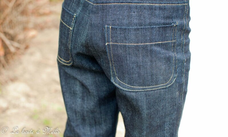 ensemble poussin jean Mélie zoom poches