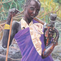 femme avec pipe à eau