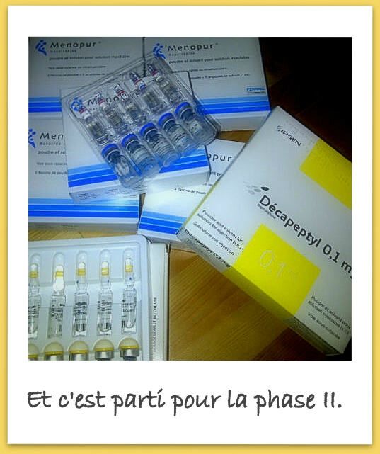 Phase II. 7 jours de Ménopur + Décapeptyl de bord d'une