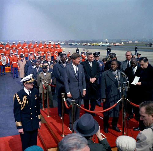 Ahidjo et Kennedy à Washington DC