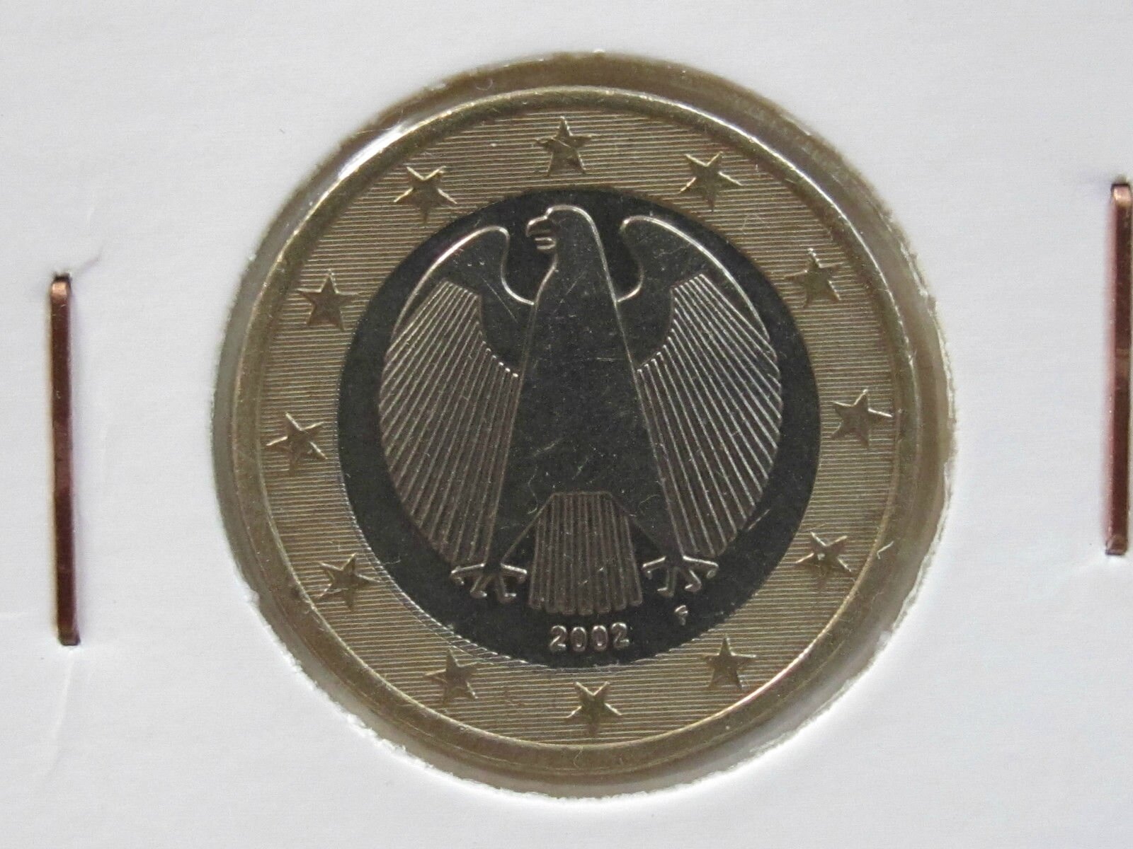 Etoiles tournantes Allemagne 1 Euro 2002 F  Eurorare monnaies fautées