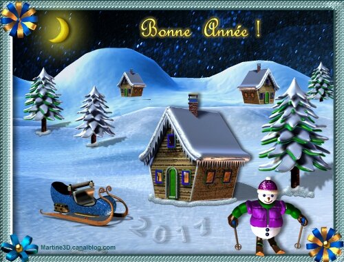 022-carte-voeux-bonne-annee-2017-traineau-maisons-sapins-bonhomme-neige-ski