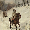 Benassit (Louis), Patrouille de Cuirassiers en hiver, 1878