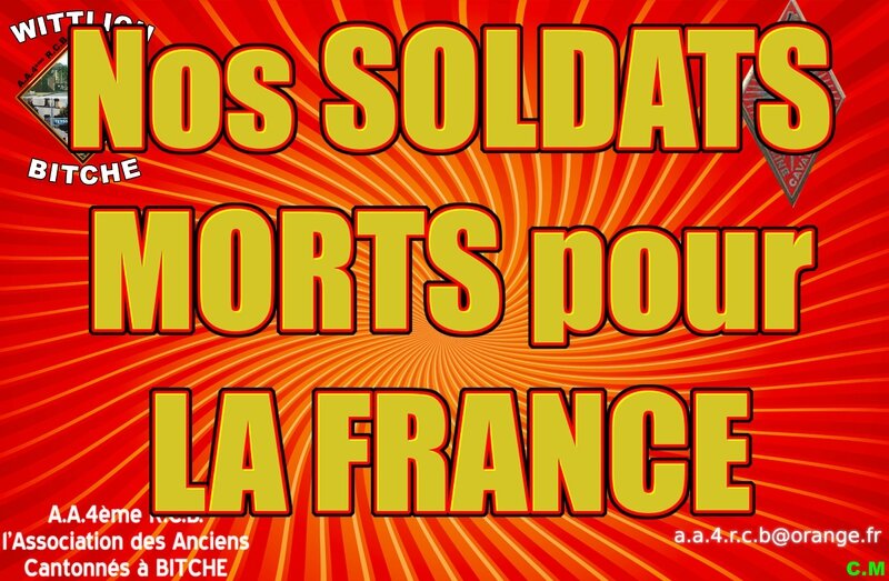 NOS SOLDATS MORTS POUR LA FRANCE