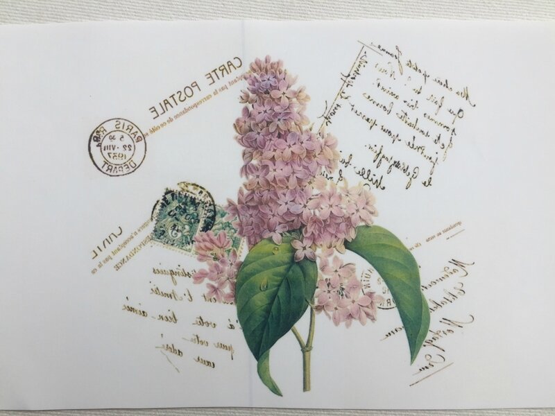 carte postale lilas
