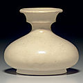 A white-glazed pottery compressed pear-shaped jar, sui-tang dynasty, 6th-7th century