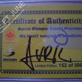 Peluche des jeux 2004-certificat d'authenticité signé par Avril