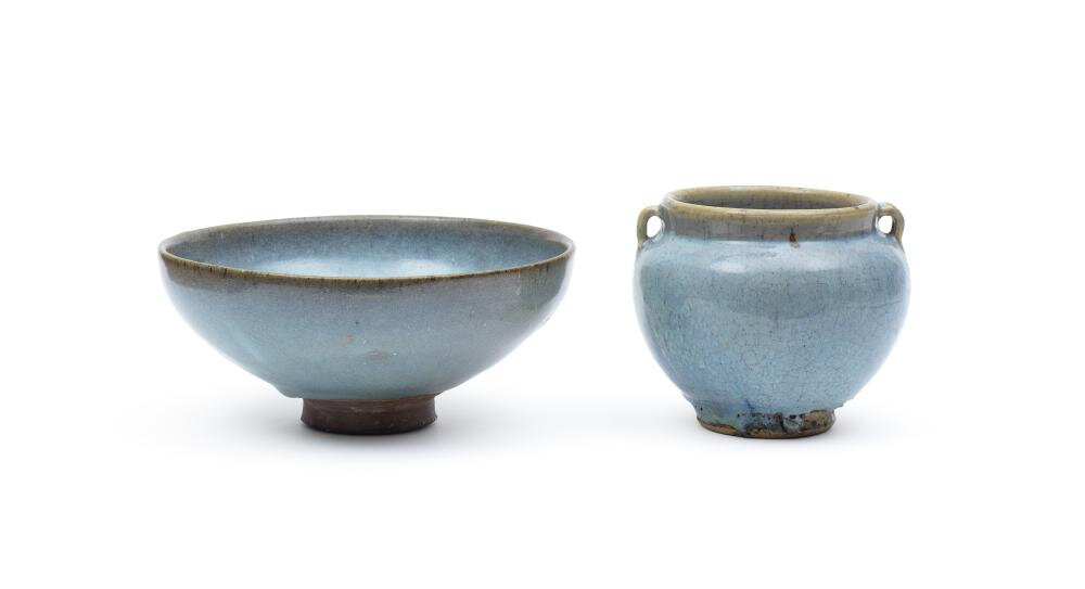 A Junyao jar and a Junyao bowl, Yuan Dynasty (1279-1368)