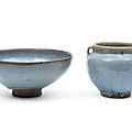A Junyao jar and a Junyao bowl, Yuan Dynasty (1279-1368)