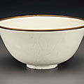 An unusual dingyao carved bowl, northern song dynasty, 11th-12th century