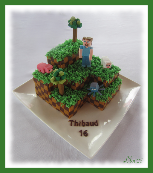 Gâteau Minecraft - Les ch'tites gourmandises