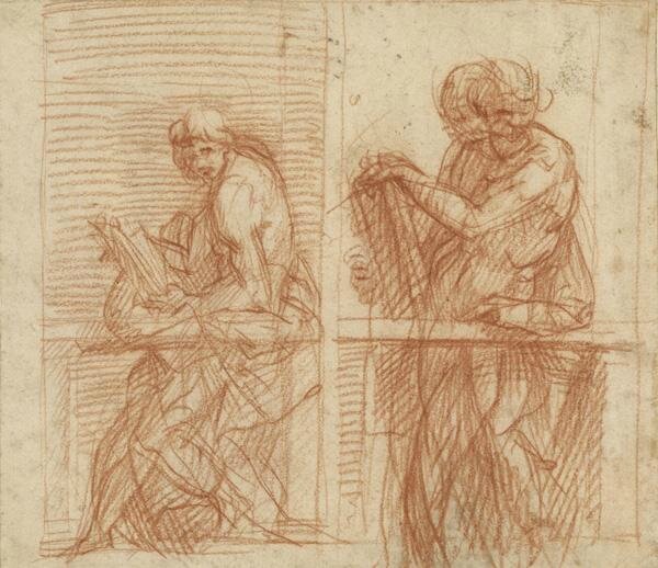 Study of Figures behind a Balustrade, ca