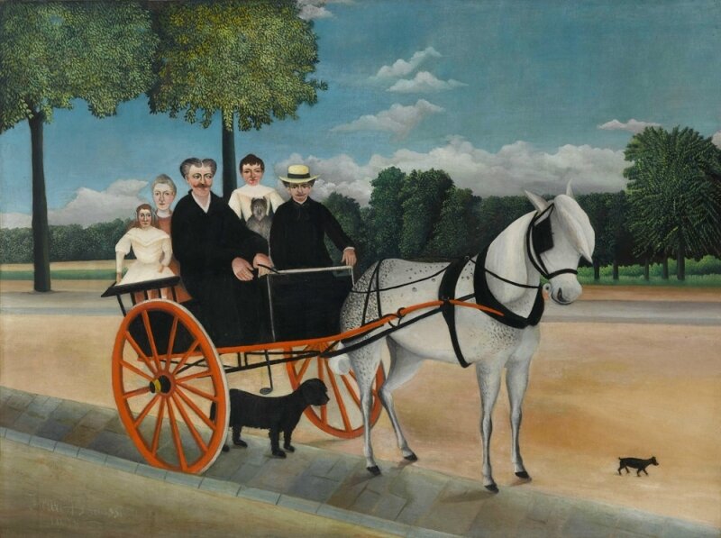 1718-15 Rousseau carriole junier tableau