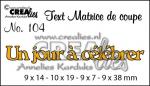 matrice de coupe texte n°104