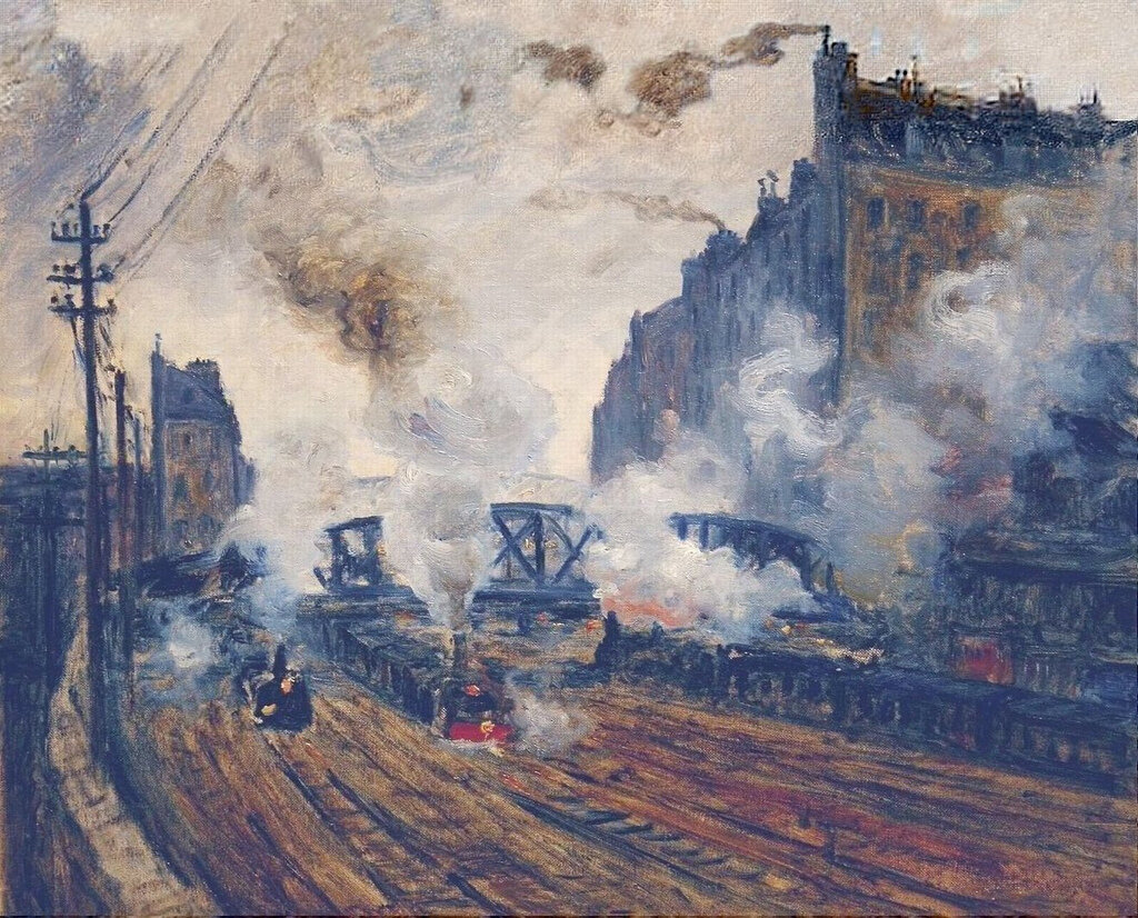 Pôster CLAUDE MONET - A rua de gare. Lazare 1877