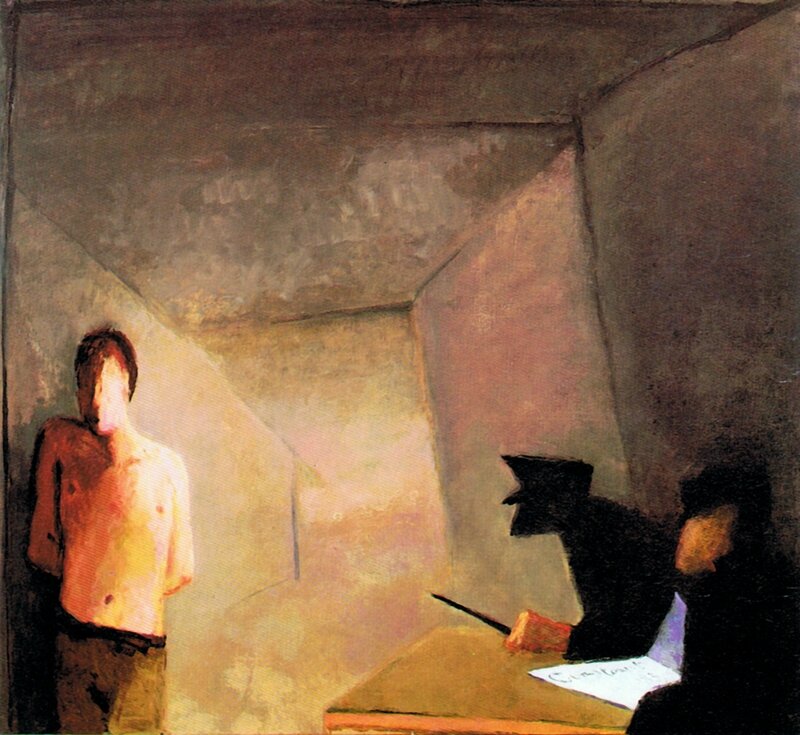1983, L'interrogatoire (huile sur toile, 131x141cm, coll