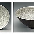 A rare large sgraffiato Cizhou deep bowl, Jin dynasty (1115-1234)