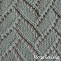 Roselaine asymmetrical lace knit shawl by Yarnspirations 3
