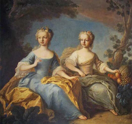 Descendance De Marie Therese D Autriche Pierre Benevault - Portrait des archiduchesses Jeanne Gabrielle et