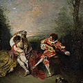 Antoine watteau’s magnificent picture la surprise on loan to the frick collection