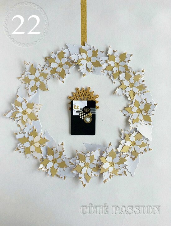 J22 couronne Fleurs papier Côté passion