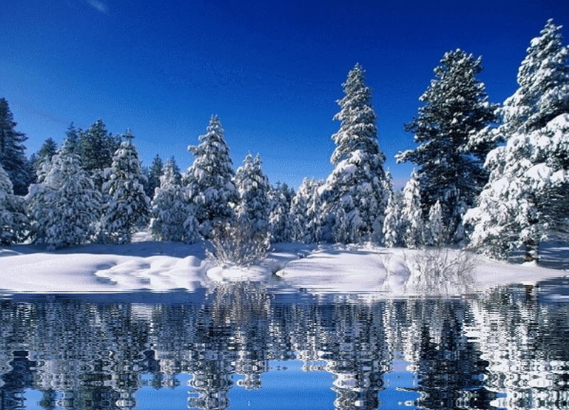 tombe la neige et image reflet de montagne - mon grimoire enchanté