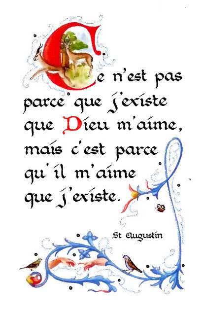 Saint Augustin, calligraphie Annonciades de Thiais