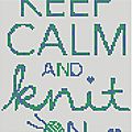 ** keep calm and knit on ** + free .