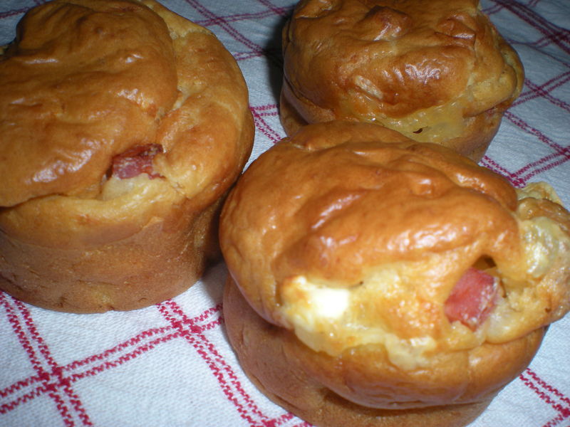 Muffins Jambon & Fromage Au four et à mesure, autour d'une recette