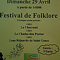 Festival de folklore à saint-gence le 29 avril 2018