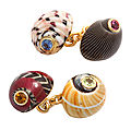 Trianon. sea shell cufflinks
