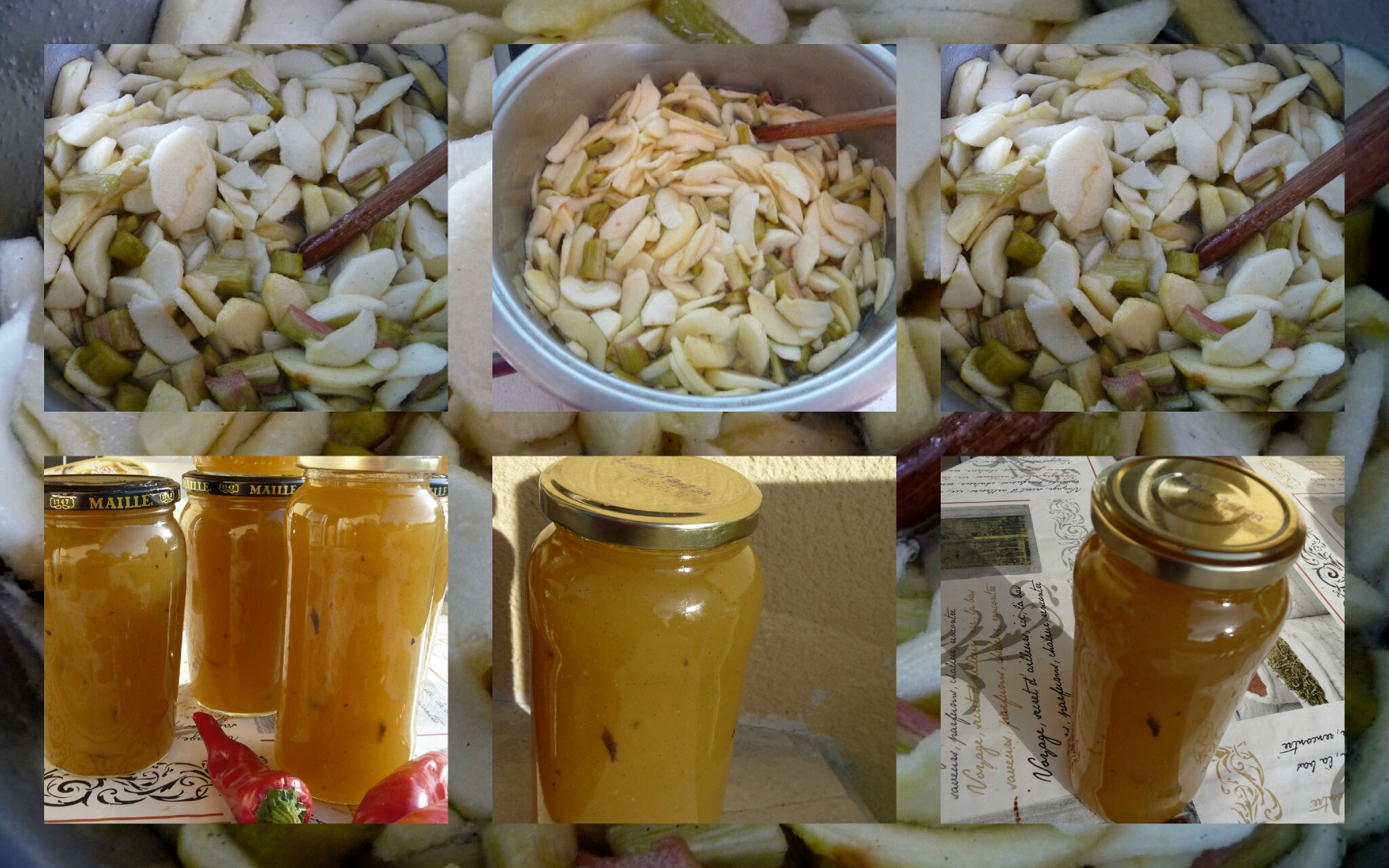 Confiture de Rhubarbe et Pomme Le de Recettes de Mamminic
