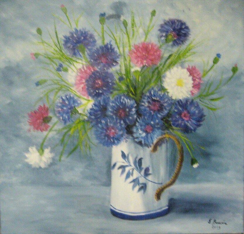 Tableau Bouquet De Fleurs Peintures Art Antiquités