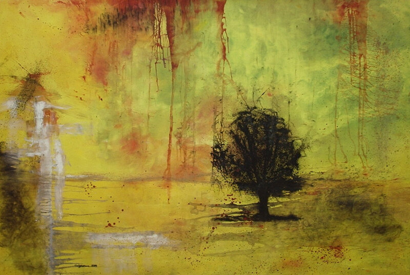 Dernier jour du monde, huile sur toile 200 x 300 cm 2004
