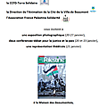 Clermont-ferrand et beaumont (63), semaine palestinienne du 20 au 27 janvier 2014