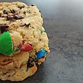 Cookies aux m&ms et pépites de chocolat