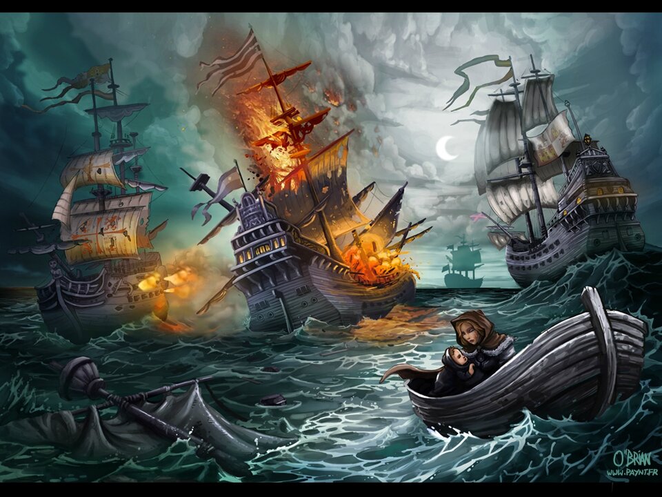 000_Bataille_navale_gilgamesh_combat_guerre_pirate_attaque_flibustier_bateau_galion_voilier_espagnol_hollandais_volant