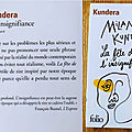 La fête de l'insignifiance, de milan kundera