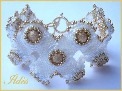 bracelet kosmo blanc or 2