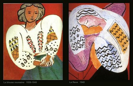 Matisse blouse roumaine Reve 1940