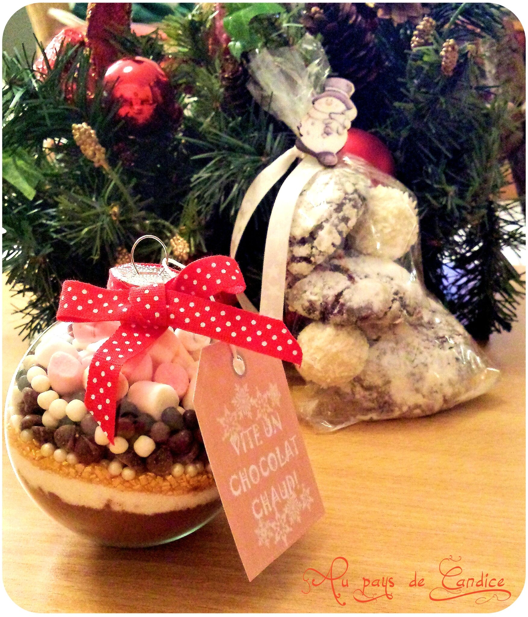 Boules de Noël chocolat chaud, cadeau gourmand, Recette